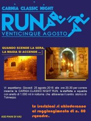 Locandina Carnia Classic Night Run